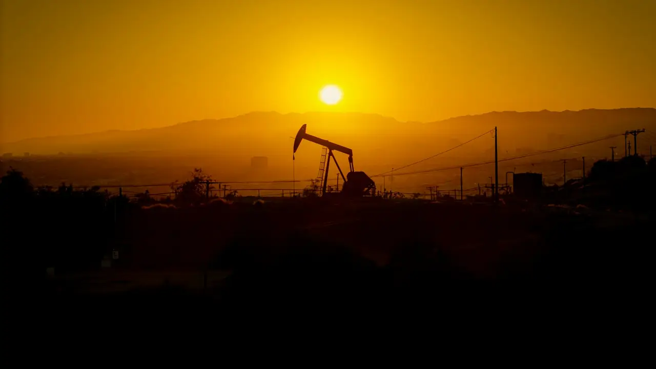 Oil pump jack at sunset; illustrative image, not a site connected with the CFTC inquiry