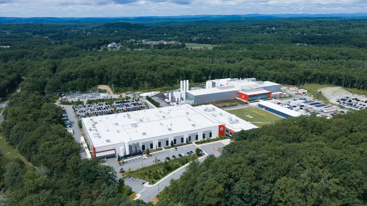 Aerial view of Commonwealth Fusion Systems' research campus in Devens, Massachusetts